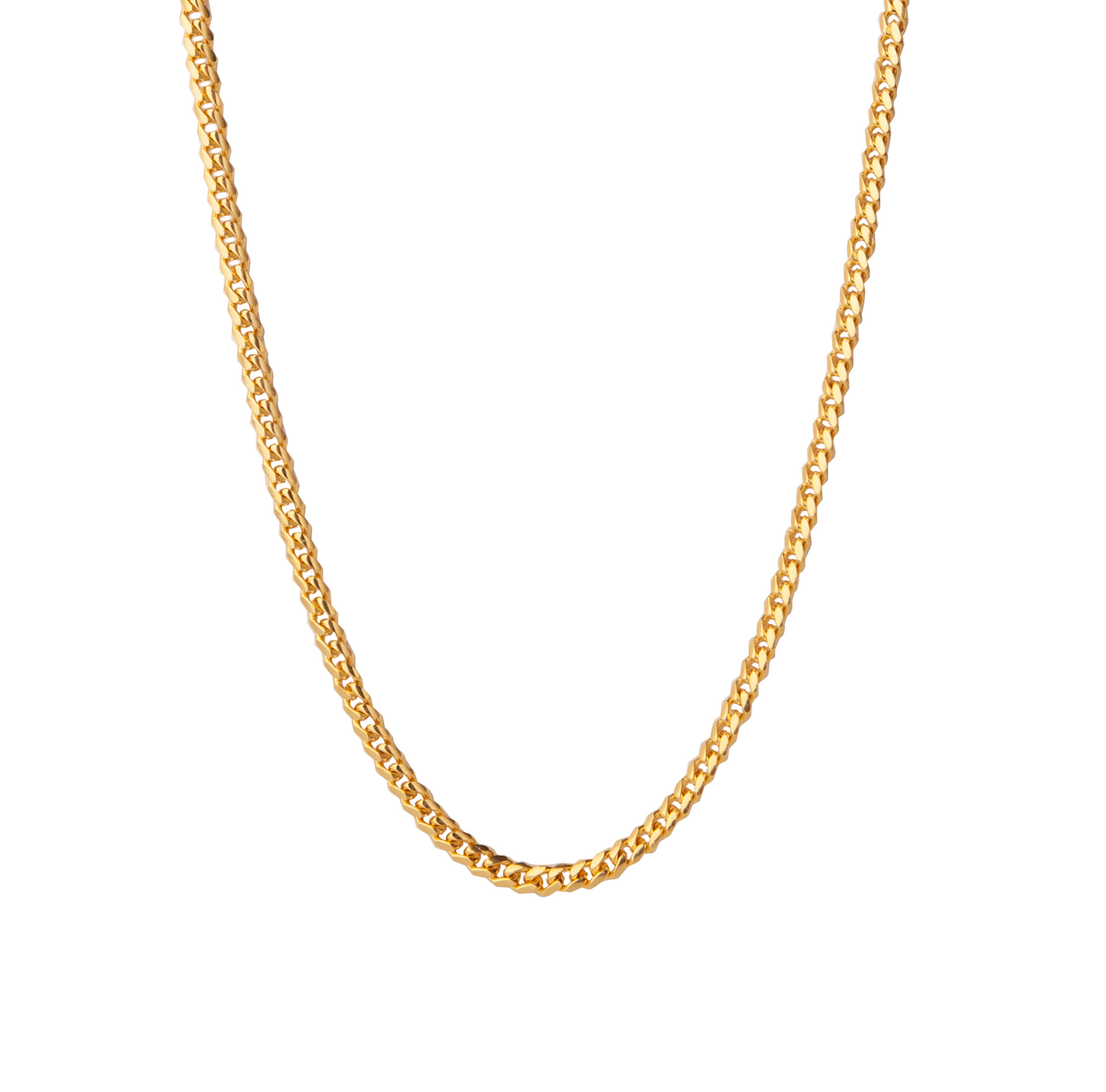 3 mm Cuban link chain - gold