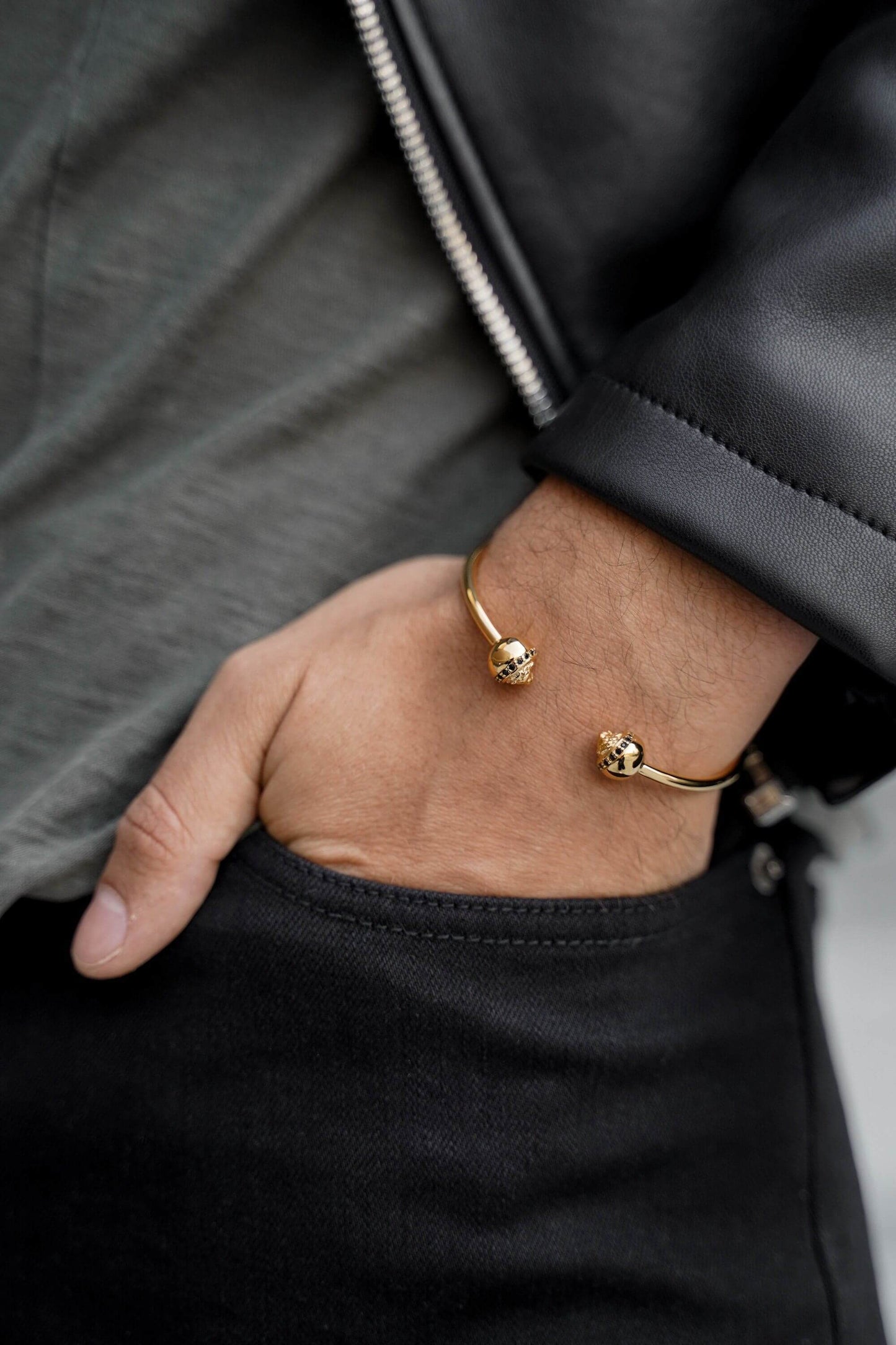 Gold Lion Bangle