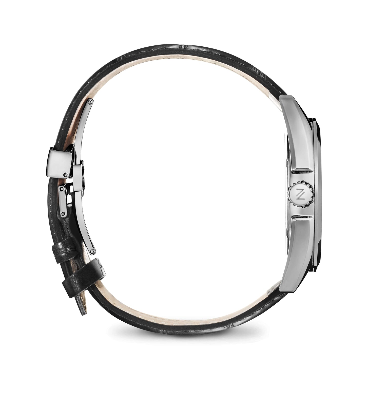 Academy - Silver Black Croc