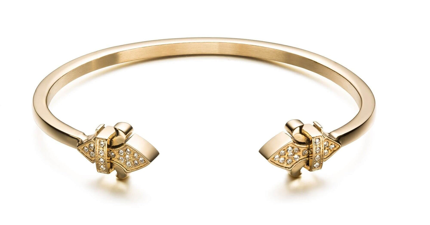 Fleur de lis bangle - white