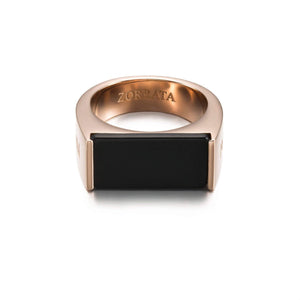 Rose Gold Black Matte Ring