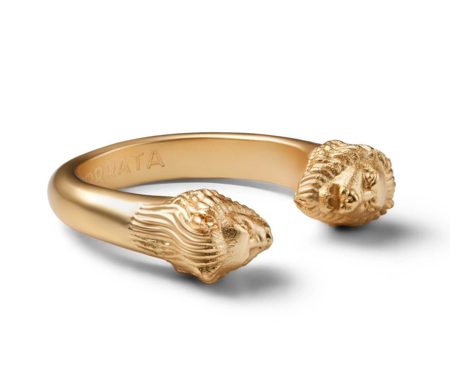 Twin lion ring