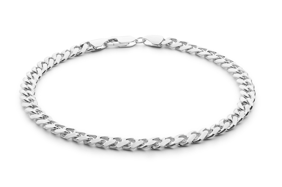 5 mm Cuban chain bracelet - silver