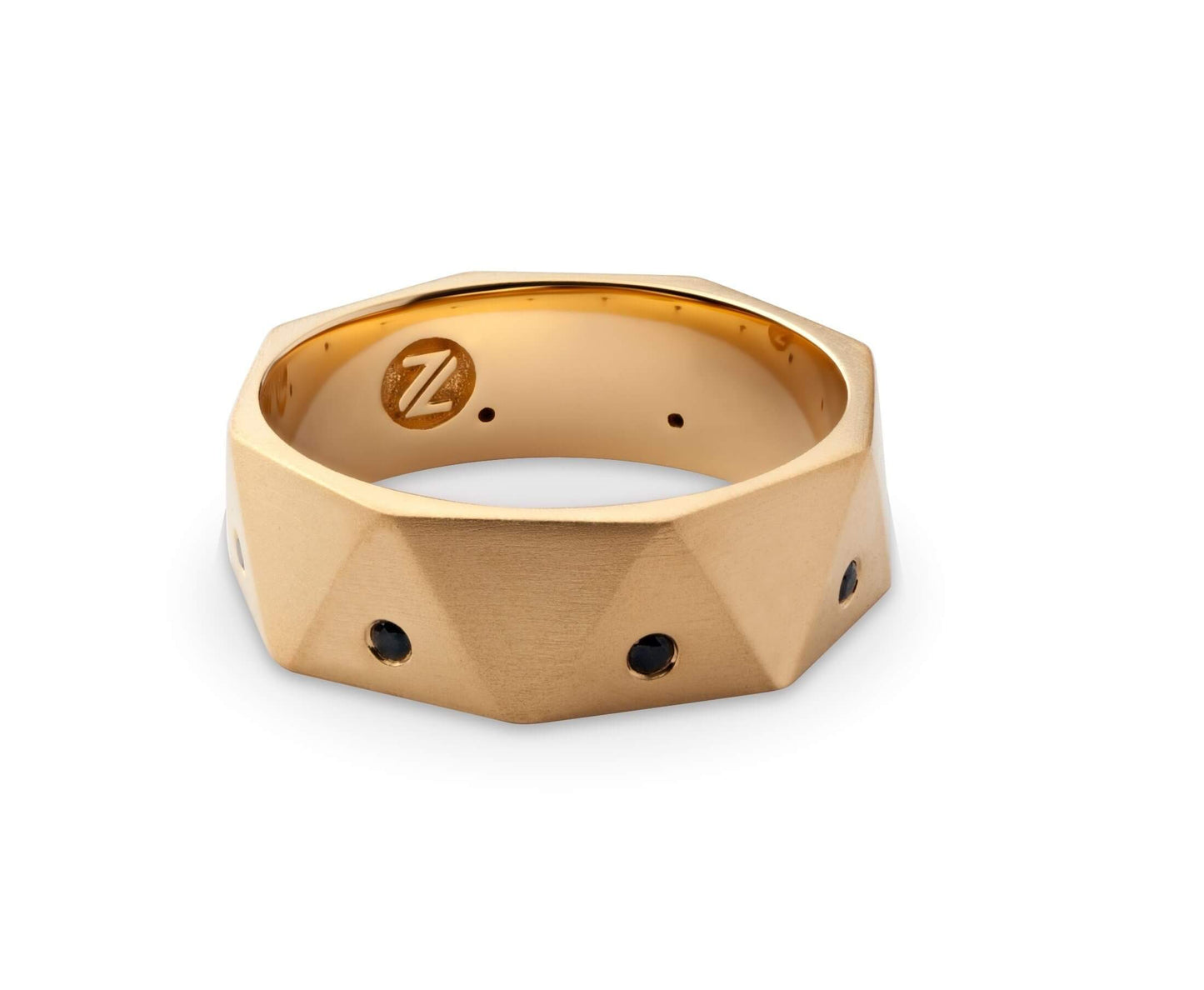 OCTA RING - BLACK SPINEL