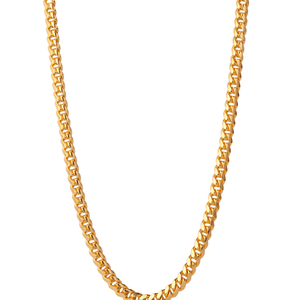 5 mm Cuban link chain - gold