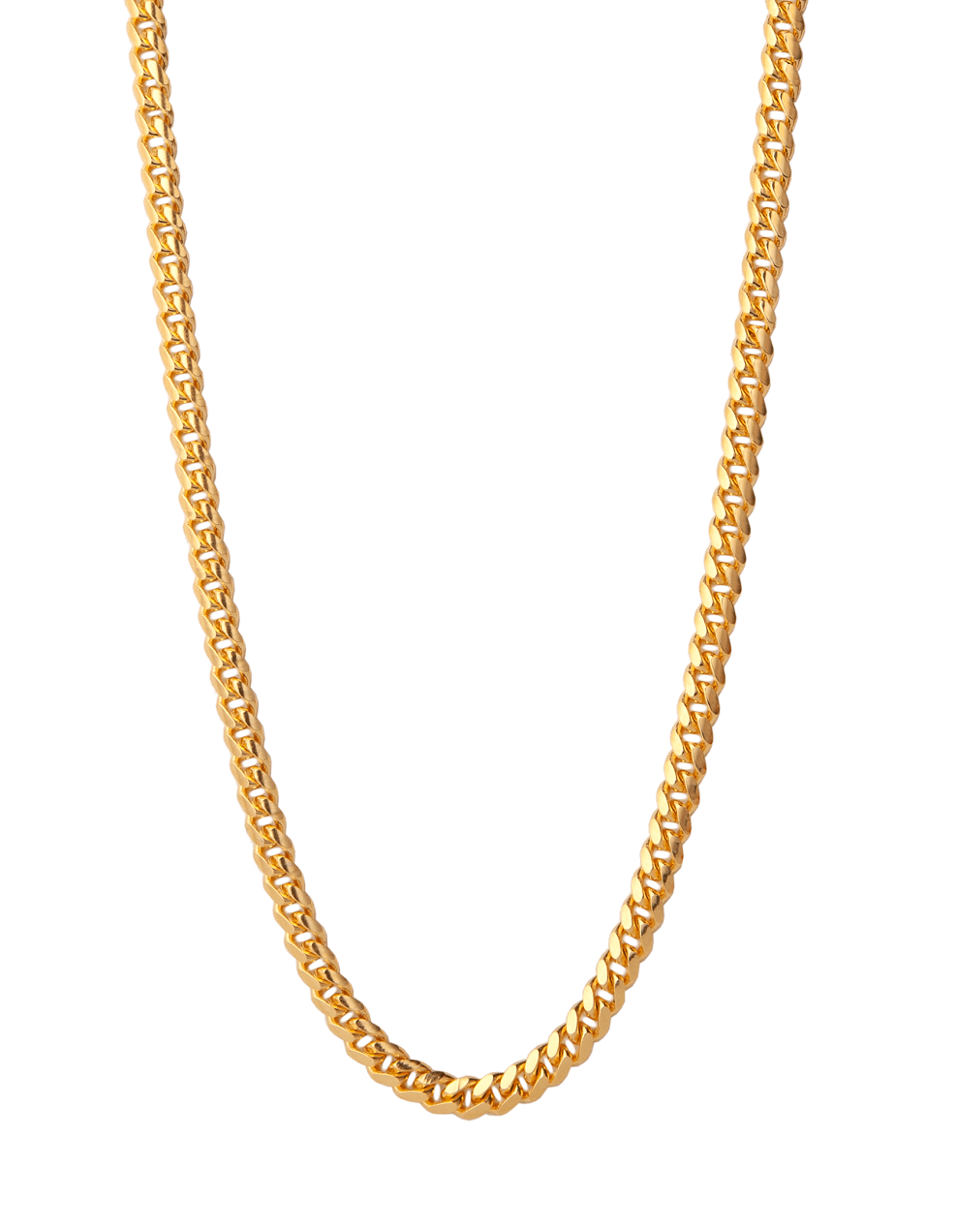 5 mm Cuban link chain - gold