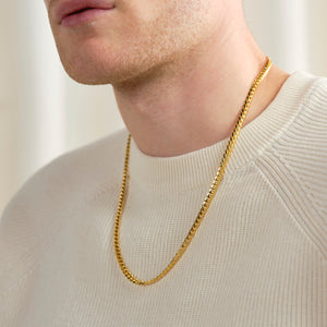 5 mm Cuban link chain - gold