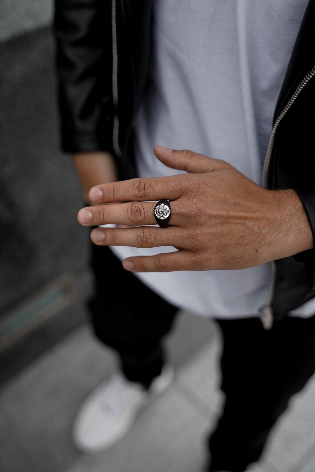 Two Tone Lion Ring - Silver