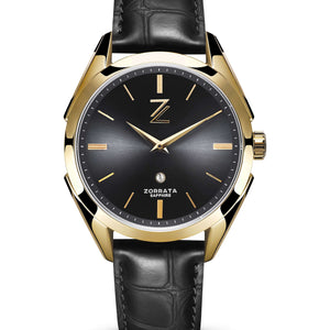 Academy - Gold Black Croc