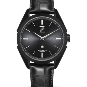 Academy - Matte Black Silver Croc