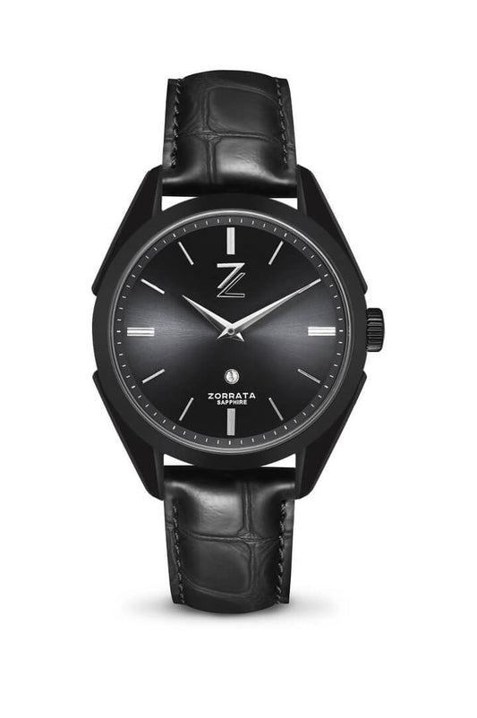 Academy - Matte Black Silver Croc