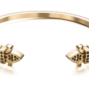 Fleur de lis bangle - black