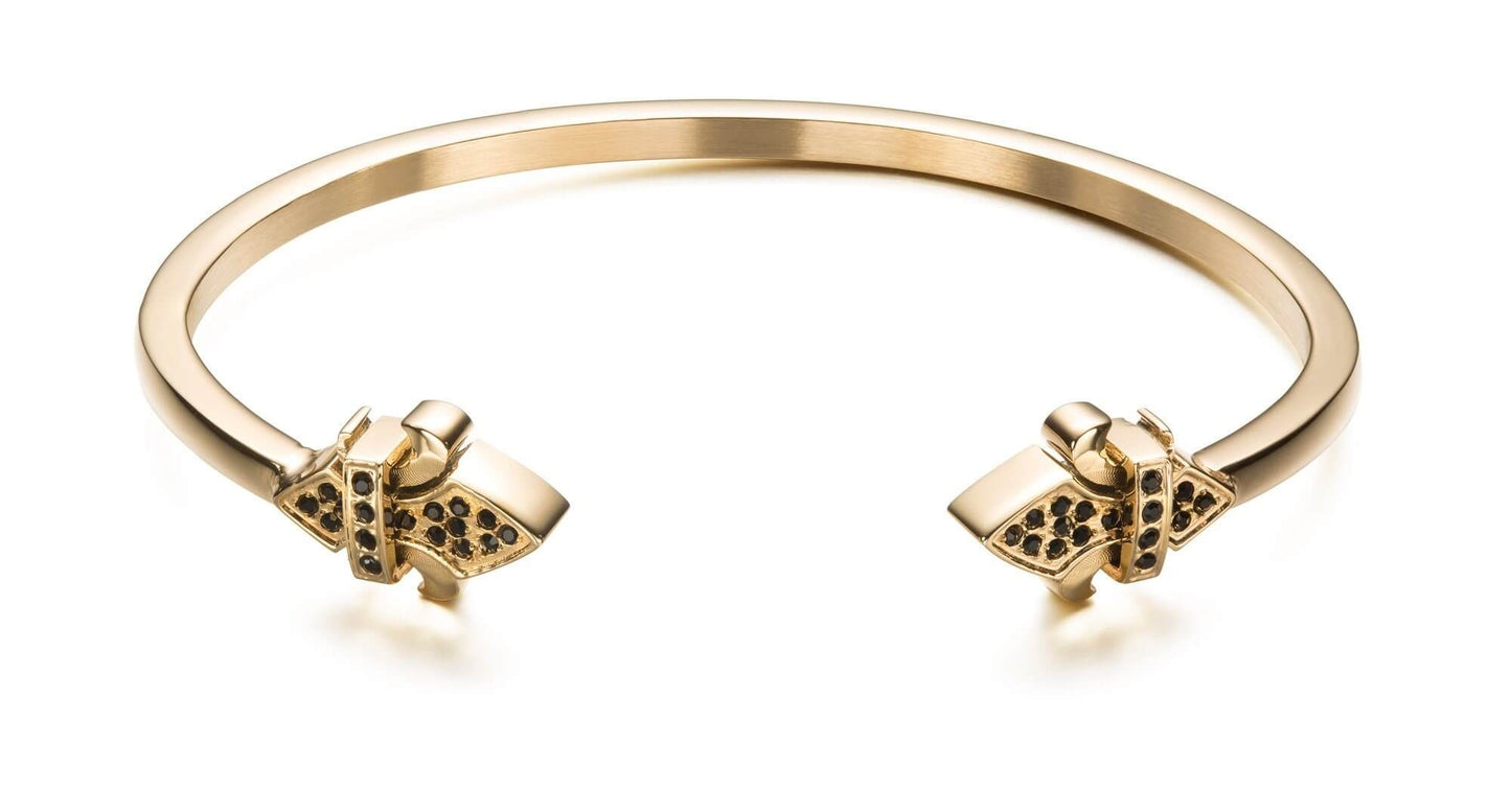 Fleur de lis bangle - black