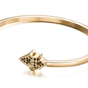 Fleur de lis bangle - black