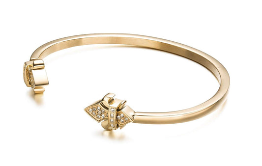 Fleur de lis bangle - white