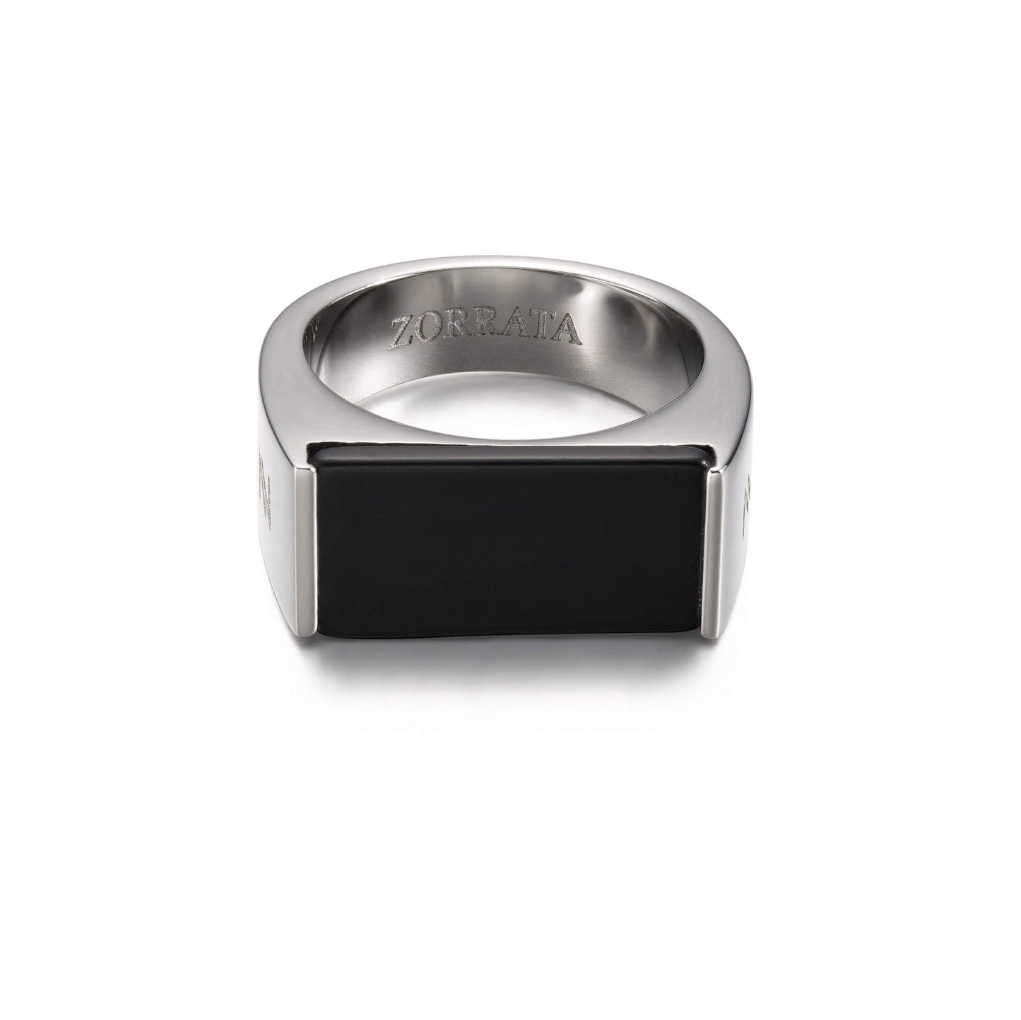 Silver Black Matte Ring