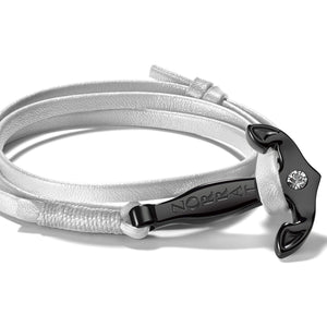 White - Black Anchor Bracelet