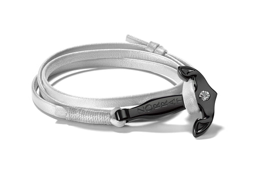White - Black Anchor Bracelet