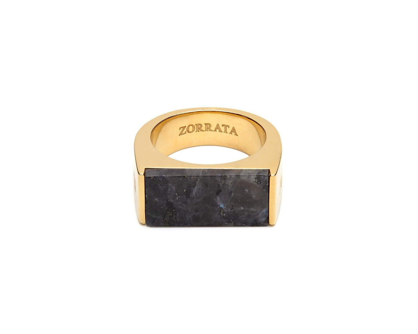 Gold Grey Jasper Ring