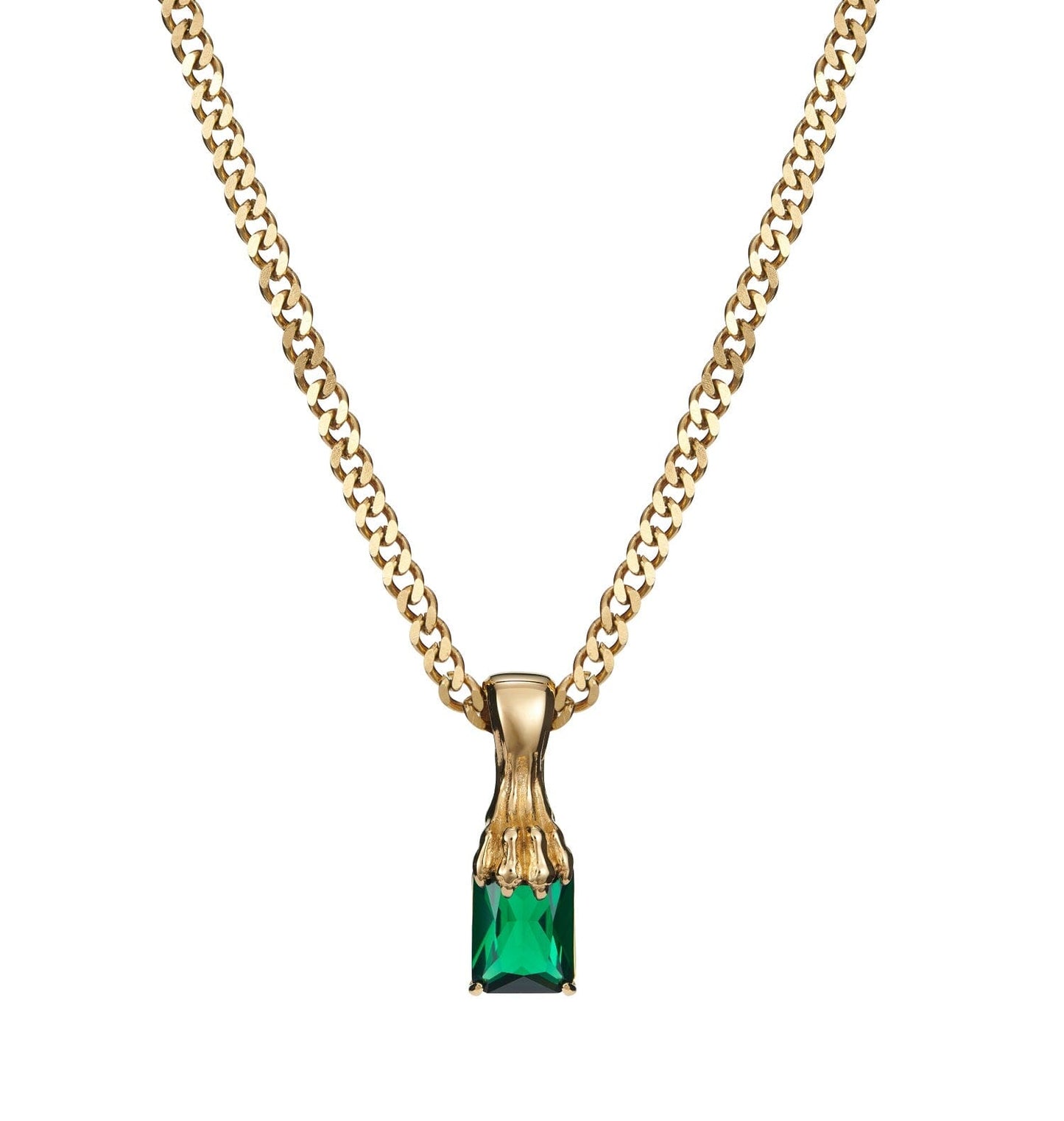 Claw necklace - green