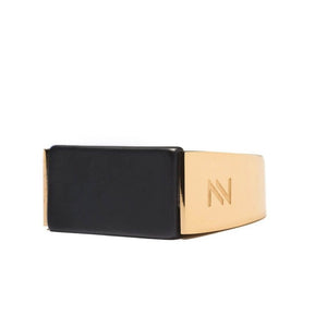 Gold Black Matte Ring