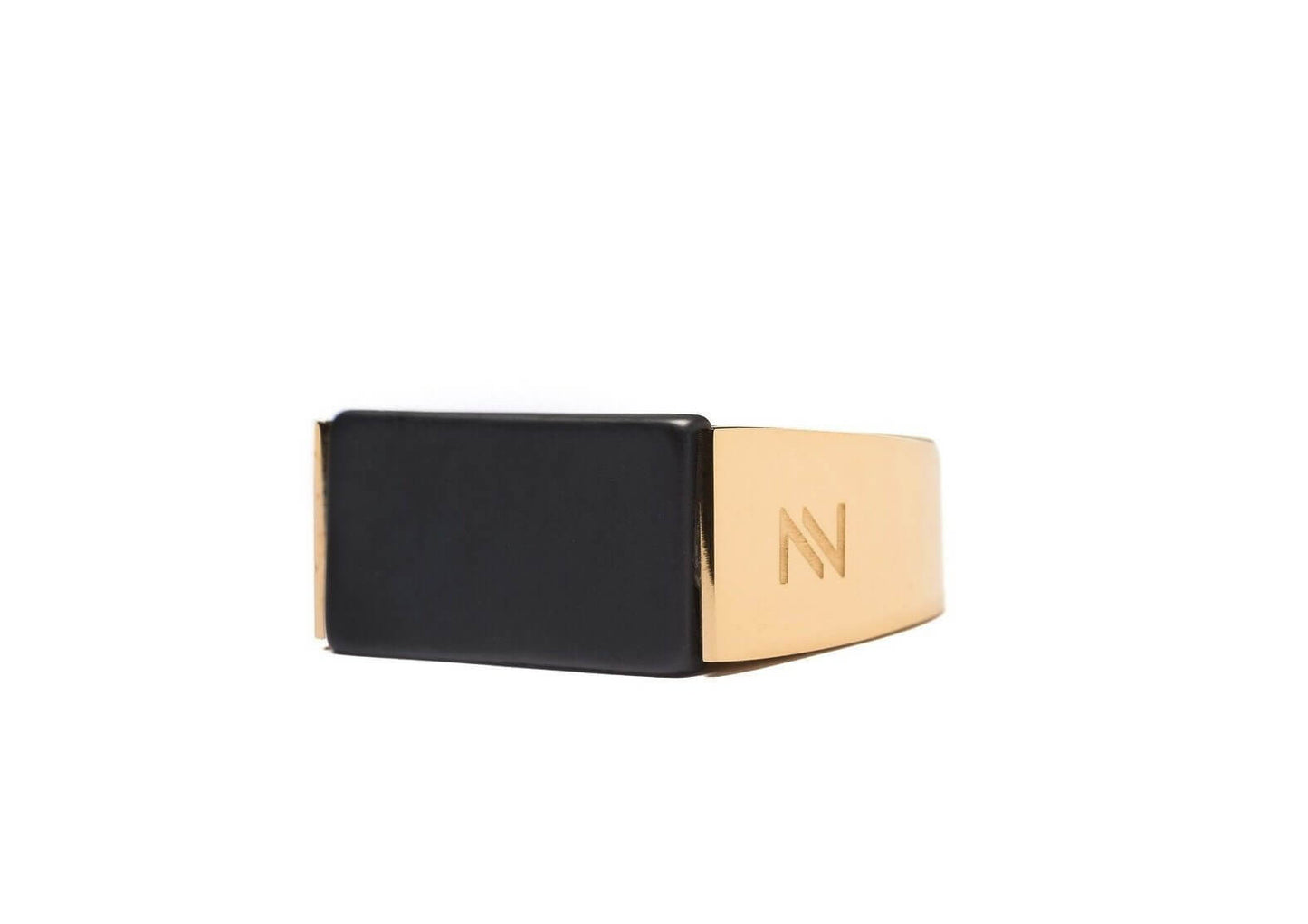 Gold Black Matte Ring