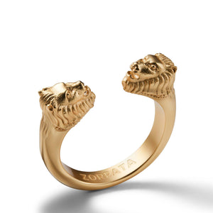 Twin lion ring