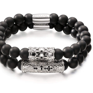 Silver Fleur de lis Stack